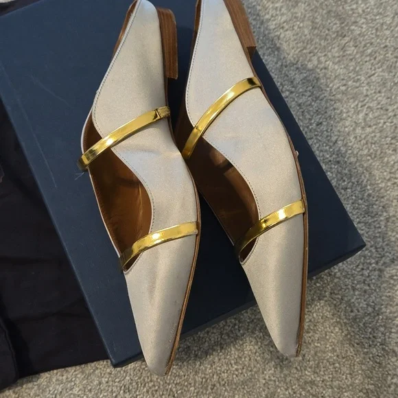 Malone Soulier Maureen mettalic flats - Picture 6 of 10